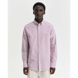Gant Regular Fit Striped Classic Oxford Shirt Rouge rubis M Male