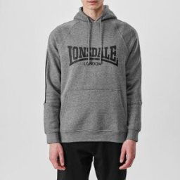 Lonsdale Logo Hoody Heather foncé XL Male