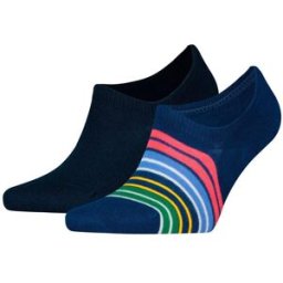 Tommy Hilfiger Striped Trainer Socks 2 Pack Combinaison Bleu/Marine Taille homme 6-8 Male