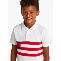 Tommy Hilfiger Flag Colour Block Polo Ss YAF blanc 14Y Male