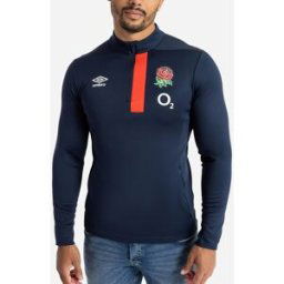 Umbro England Rugby Half Zip Fleece Top 2023 2024 Adults Nvy Blzr/Scrlt 2X Grand. Male