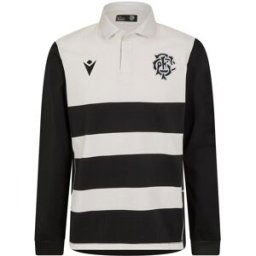 Macron Barbarians Home Shirt 2024 2025 Adults Noir/Blanc Petit Male