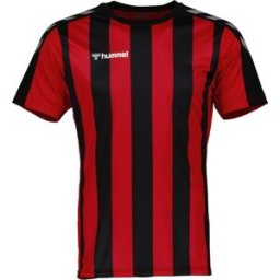 Hummel Stripe Jersey Top Unisex Adults Noir/Rouge Vif Grand Unisex