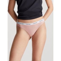 Calvin Klein Logo Thong Sombre 14 (L) Female