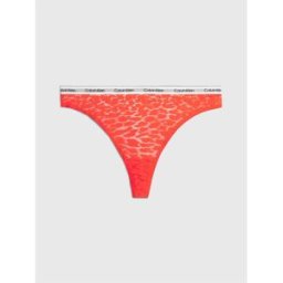 Calvin Klein Modern Cotton Lace Thong Tomate cerise 14 (L) Female