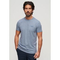 Superdry Small Chest Logo T Shirt Bay Blue Marl Moyen Male