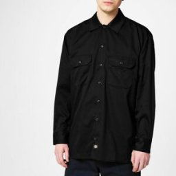 Dickies Work Shirt Noir BLK1 X Large Male