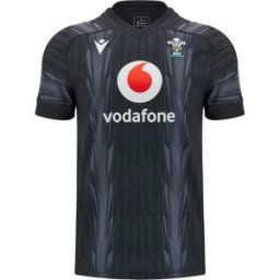 Macron Wales Rugby Training Shirt 2024 Adults Noir Très grand Male