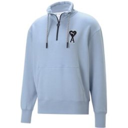 Puma X Ami Half Zip Sweatshirt Denim délavé M Unisex