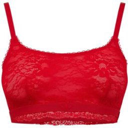 Adidas Originals Lace Bralette With Rubber Sealed Logo Front Rouge 14 (L) Female
