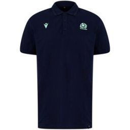 Macron Scotland Rugby Union Polo Shirt 2024 Adults Marine Très grand Male