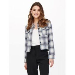 Only Lou Check Shacket Allure/Pumice 8 (XS) Female