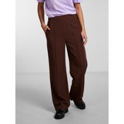 Pieces High Waisted Wide Trousers Café Chicry 8 (XS) Female