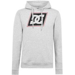 Dc Slant Logo Hoodie Gris Moyen Male