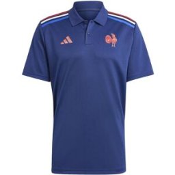 Adidas France Rugby Home Polo Shirt 2024 Adults Bleu foncé L Male
