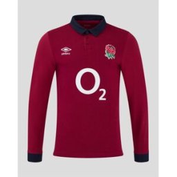 Umbro England Rugby Alternate Classic Long Sleeve Shirt 2024 Adults Rouge Très grand Male