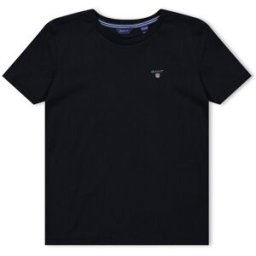 Gant Logo T Shirt Noir 005 16 ans Male