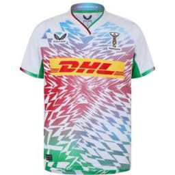 Castore Harlequins Away Shirt 2024 2025 Adults Wht/Red/blu XL Male