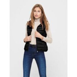 Only Tahoe Hooded Waistcoat Noir 8 (XS) Female