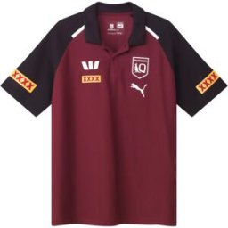 Puma Queensland Maroons 2024 Polo Shirt Adults Bourgogne S Male