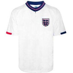 Score Draw England Home Shirt 1989 Adults Blanc L Male