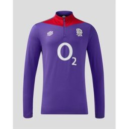 Umbro England Rugby Mid Layer Top 2024 Adults Violet/Rouge 2X Grand. Male