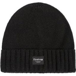 Firetrap Knit Beanie Adults Noir Hommes Unisex