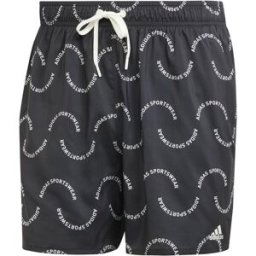 Adidas Wave Logo Clx Swim Shorts Noir/Blanc cassé S Male