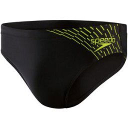Speedo Medley Logo 7Cm Brief Mens Noir/Vert 30 (XS) Male