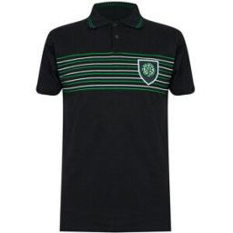 Team Celtic Retro Polo Shirt Adults Noir Petit Male