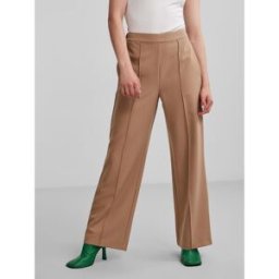 Pieces High Waist Wide Trousers Vison argenté 10 (S) Female