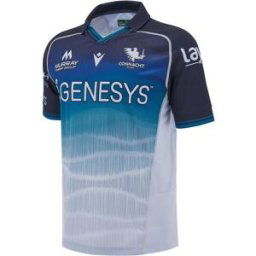 Macron Connacht Away Shirt 2024 2025 Adults Argent/Bleu Grand Male