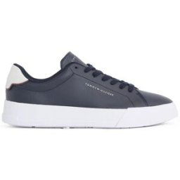 Tommy Hilfiger Court Leather Low Top Trainers Marine/Blanc 10 (44) Male