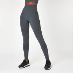 Everlast Super High Waisted Racer Leggings Gris Requin 8 (36) Female