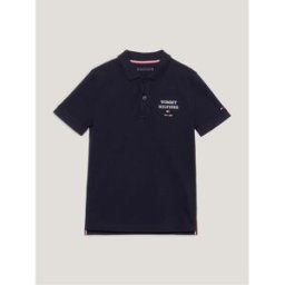 Tommy Hilfiger Logo Polo Short Sleeve Shirt Junior Ciel du désert 10Y Male