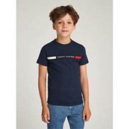 Tommy Hilfiger Th Rib Reg Tee Ss Marine C1G 6Y Male