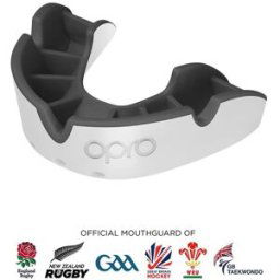 Opro Silver Mouth Guard Juniors Blanc/Noir Junior Unisex