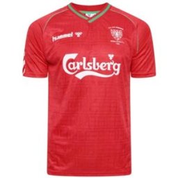 Hummel Afc Wimbledon 1988 Retro Away Shirt Adults Rouge Petit Male