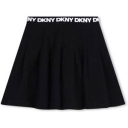 Dkny Logo Skater Skirt Juniors Noir 09B 8Y Female