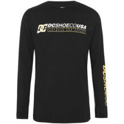 Dc Longer Logo T Shirt Noir Moyen Male