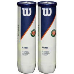Wilson Roland Garros All Ct 4Ball 2Pk Tennis Ball Unisex Adults Jaune paquet de deux Unisex
