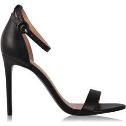 Linea Strap High Heeled Sandals Cuir noir 7 (40) Female
