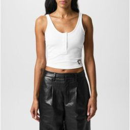 Guess Rib Tank Top Blanc Pur 14 (L) Female