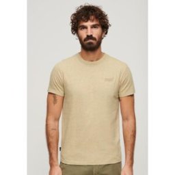 Superdry Small Chest Logo T Shirt Tan Brown Moyen Male