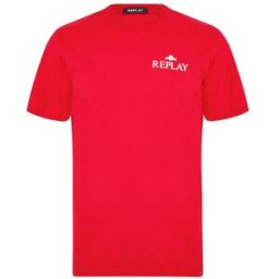 Replay Small Logo T-Shirt Rouge 665 M Male