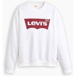 Levis Batwing Logo Crew Neck Sweatshirt Meilleur Blanc 12 (M) Female