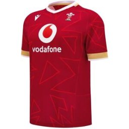 Macron Wales Rugby Home Pathway Shirt 2024 Adults Rouge Grand Male