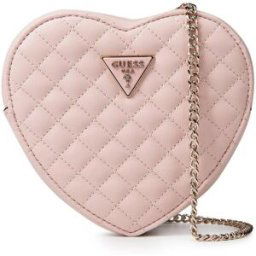 Guess Rianee Quilted Heart Crossbody Bag Rose pâle Taille unique Female