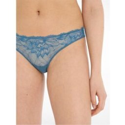 Calvin Klein Seductive Comfort Lotus Floral Thong Minuit 14 (L) Female