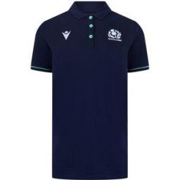Macron Scotland Rugby Union Polo Shirt 2024 Womens Bleu 20 (3XL) Female